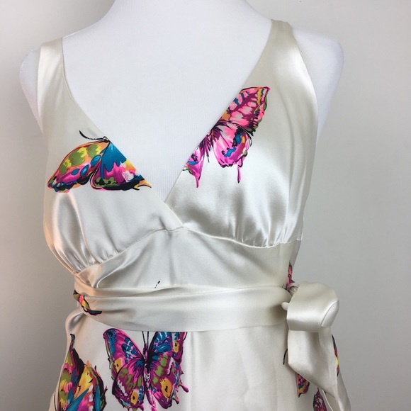 julie brown Tops - JULIE BROWN vintage butterfly silk tank top SZ L*